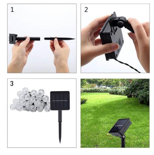 Solar String Lights with LED Bubble Balls
