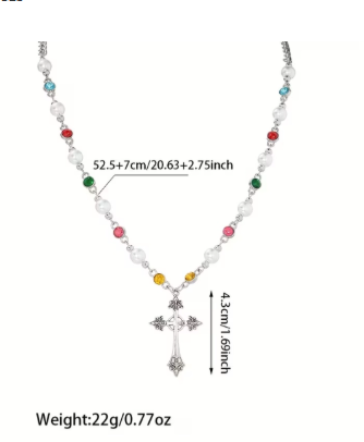 Bohemian Pearl and Zirconia Pendant Necklace