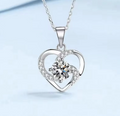 Heart Shaped Zircon Pendant Necklace