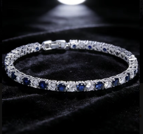 Giani Bernini Cubic Zirconia Sapphire Tennis Bracelet