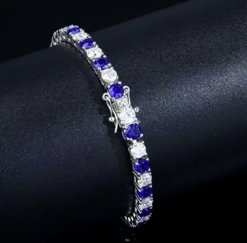 Giani Bernini Cubic Zirconia Sapphire Tennis Bracelet