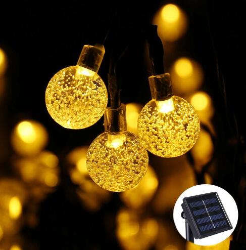 Solar String Lights with LED Bubble Balls