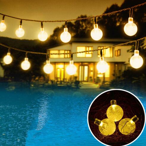 Solar String Lights with LED Bubble Balls