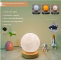 3D Moon Lamp with Wooden Base Night Light