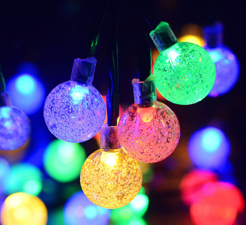 Solar String Lights with LED Bubble Balls