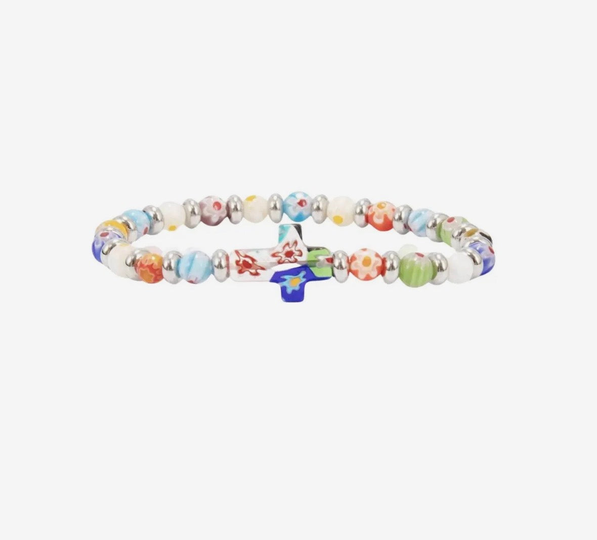 Murano Glass Rainbow Bracelet