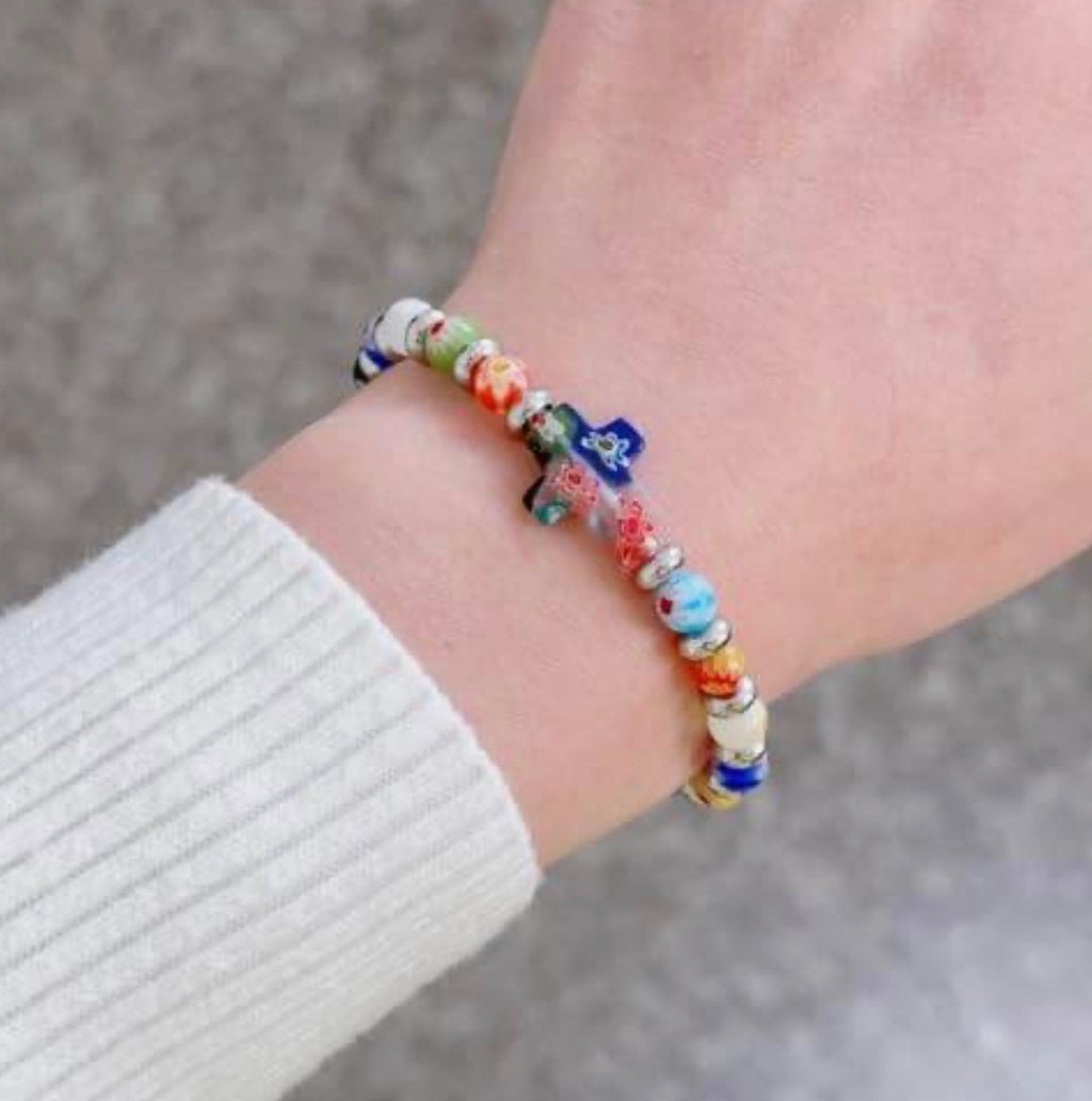 Murano Glass Rainbow Bracelet