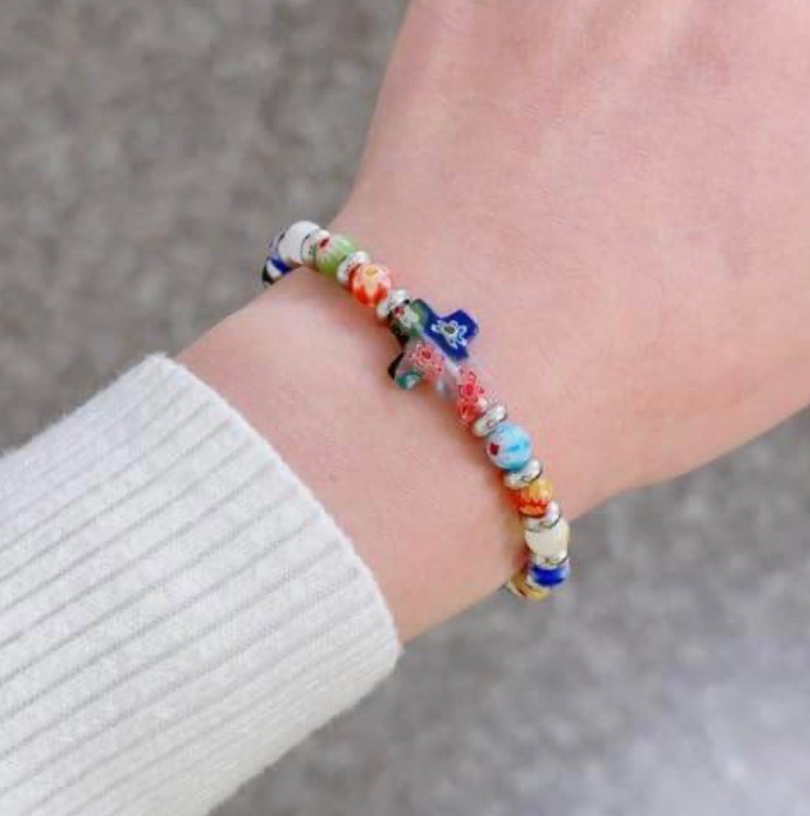 Murano Glass Rainbow Bracelet