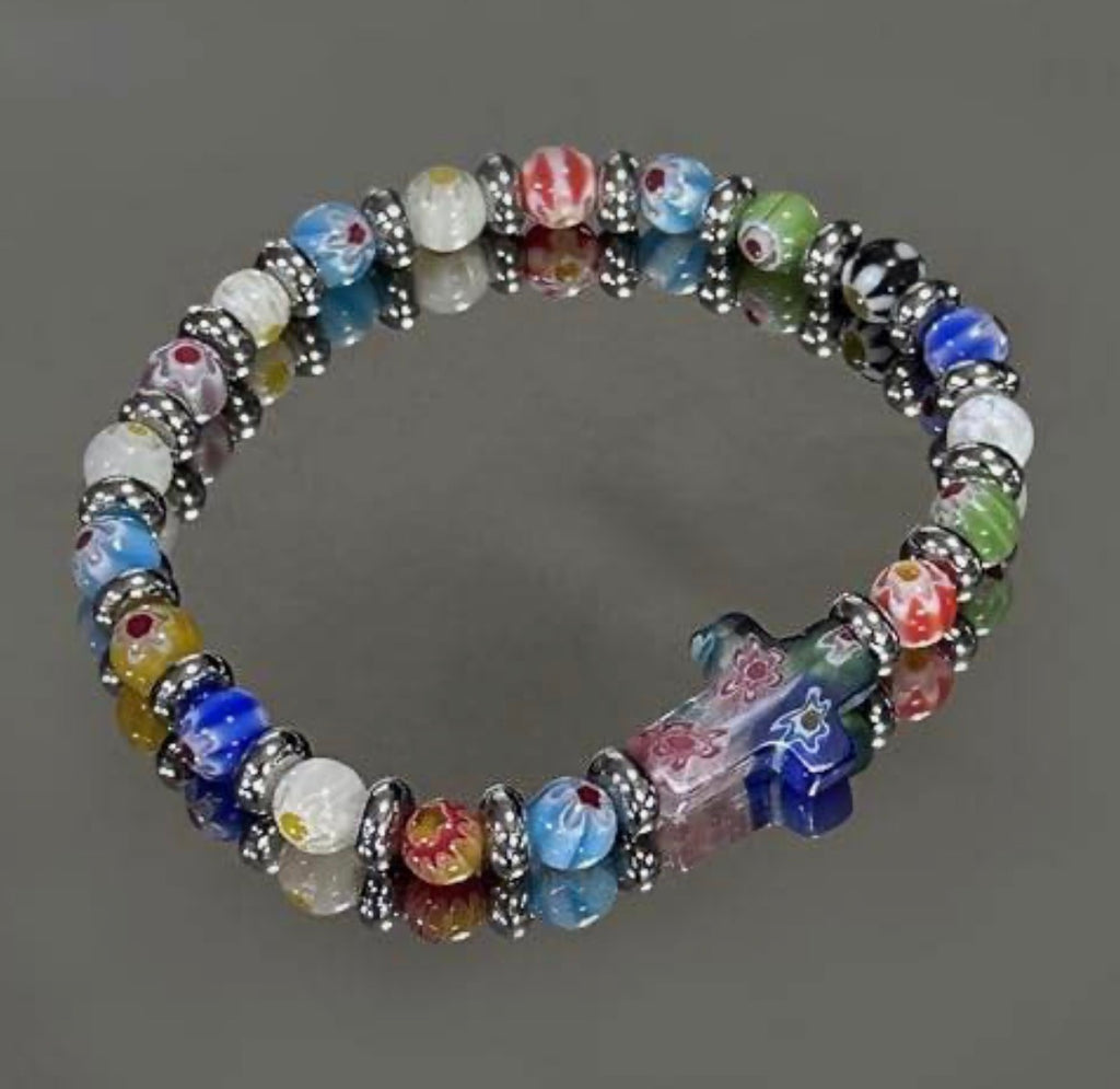 Murano Glass Rainbow Bracelet