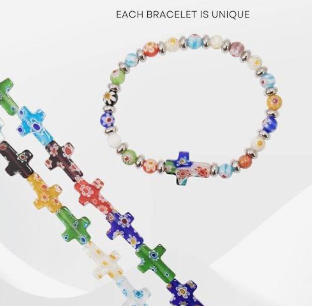 Murano Glass Rainbow Bracelet